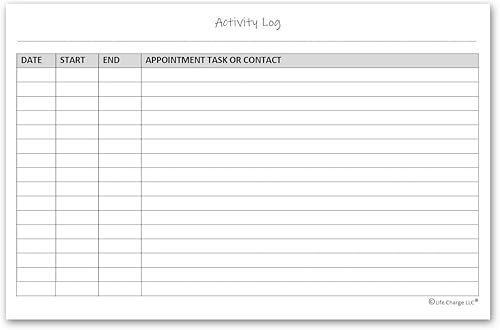 Miniatura 8 de Bloc de notas de registro de actividad (paquete de 2, 50 páginas cada uno) planificadores de bloc para enumerar una tarea, acción o contacto. Una