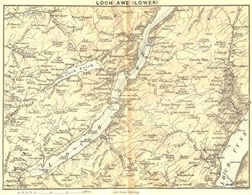 Loch Fyne Scotland Map Amazon.com: Scotland: Loch Awe(Lower). Loch Fyne. Inverary, 1887 Map: Wall  Maps: Posters & Prints