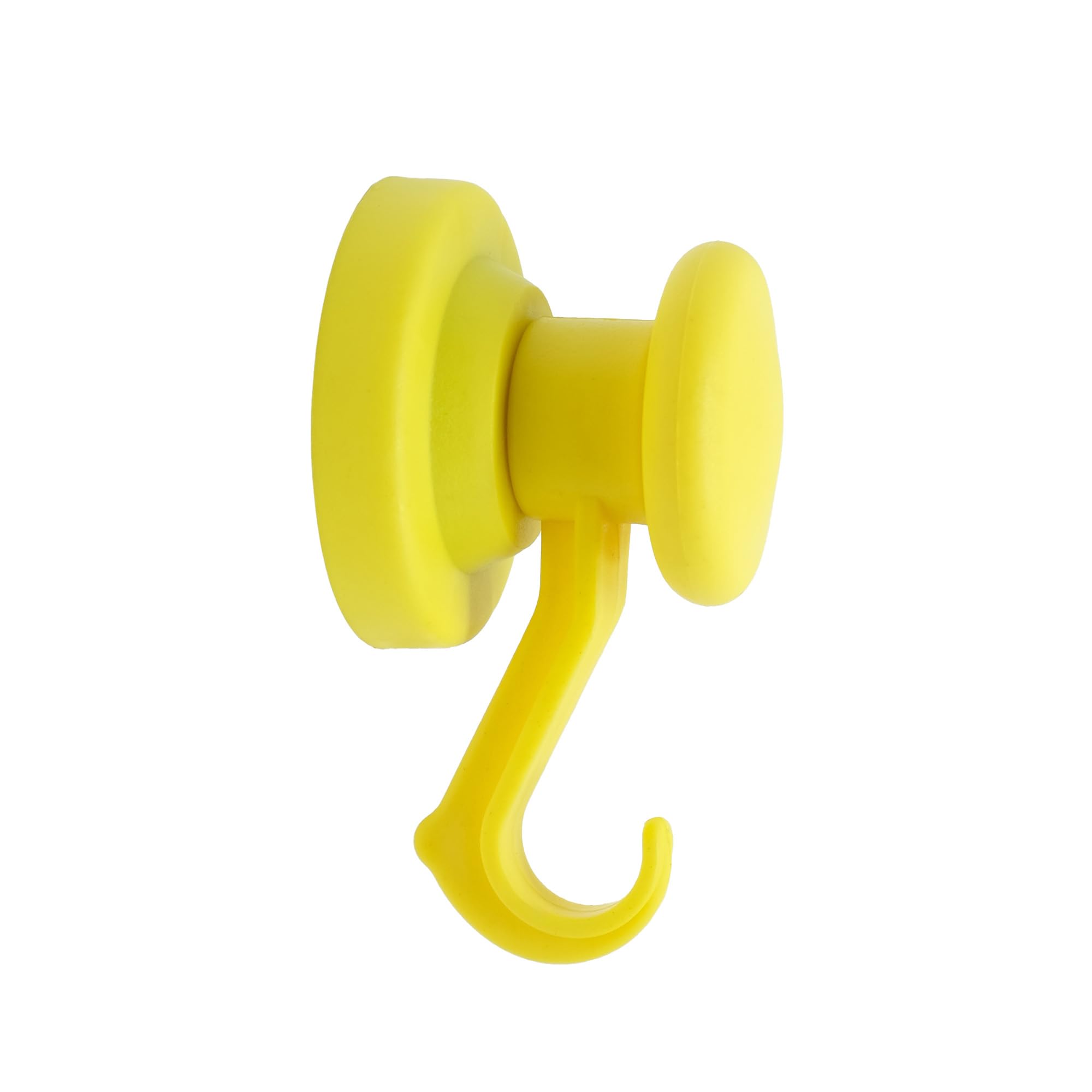 Magnet Expert 43mm Diámetro De Goma Recubierto De Imán De Neodimio Con Gancho Giratorio-amarillo (paquete De 10)