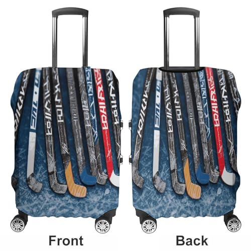 Ice Hockey Sticks Travel Luggage Cover Washable Anti-scratch Suitcase Protector Dustproof Protective Cover Case for Wheeled Luggage Fits 19-32 Inch Luggage3
