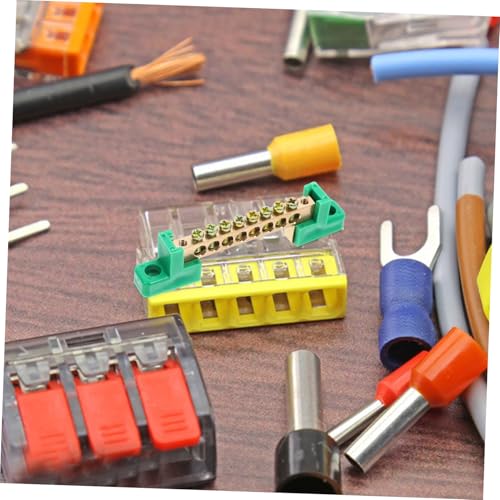 Bloque de terminales de cobre para cables eléctricos, pack de 5 unidades para hogar e industria 6