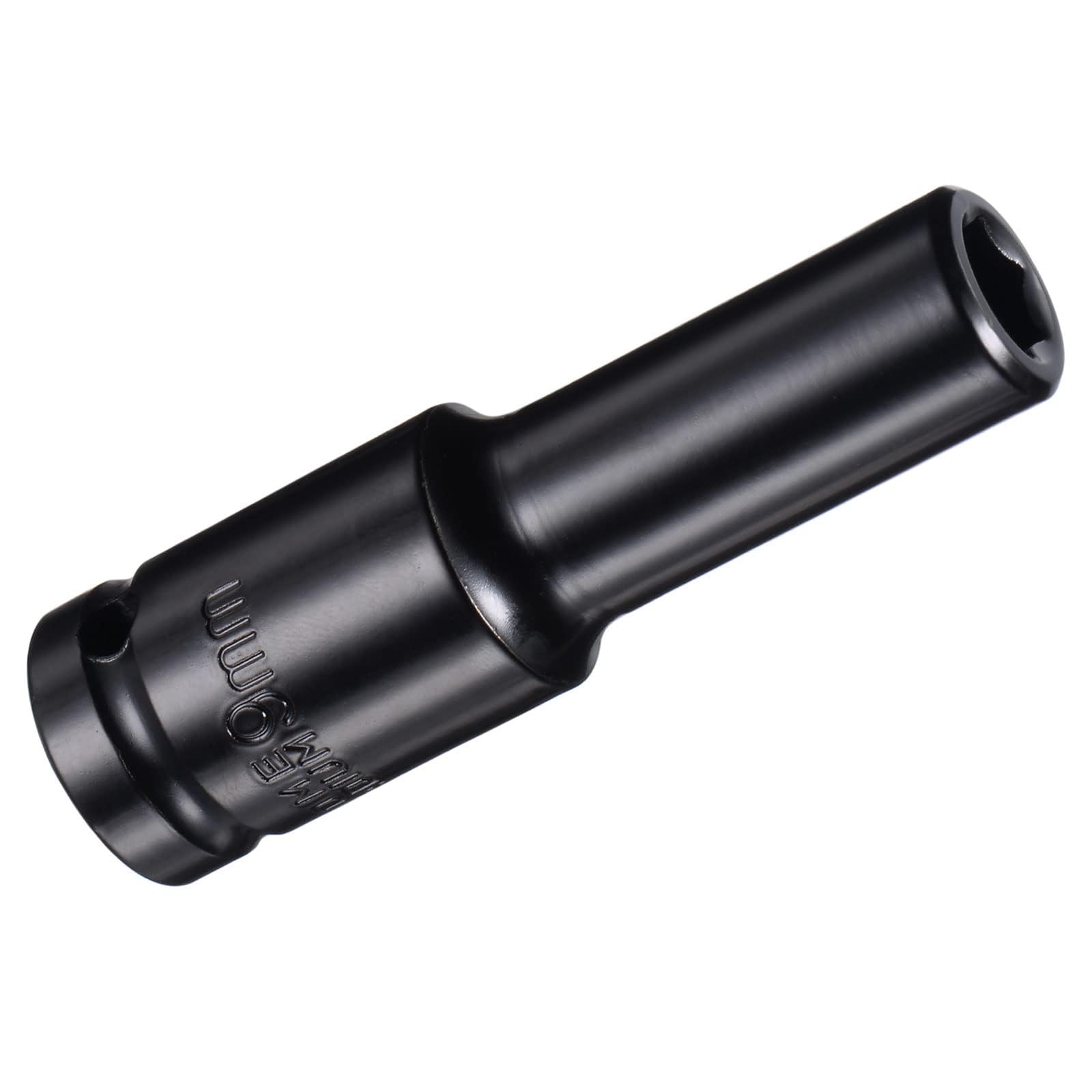 Unifizz 1/2 Inch Drive - 9mm Deep Impact Socket with 6 Point Design, Heat-Treated Cr-V Steel 78mm Length, Metric Sizes — image 1
