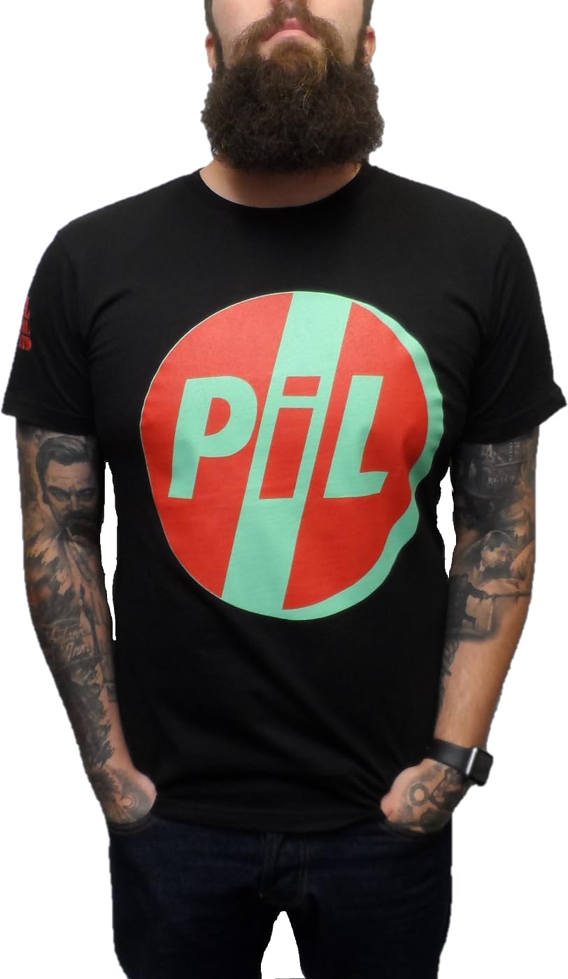 Mazeys Men's Multi Logo Public Image Ltd Officially Licensed T Shirts Xlarge