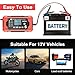 EAFCar 6-Amp Battery Charger, 12V Trickle Charger Car Battery Charger, Smart Automatic Lead Acid Charging with Temperature Compensation for Car Truck Lawn Mower Boat Marine(6A)