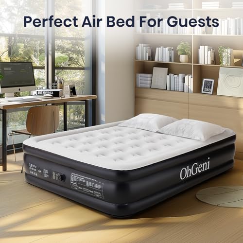 Ohgeni AMH5V143 Queen Air Mattress With Built In Pump, Blow Up Colchones Inflables Mattress For Guests, Foldable Portable Air Mattresses thumb #3