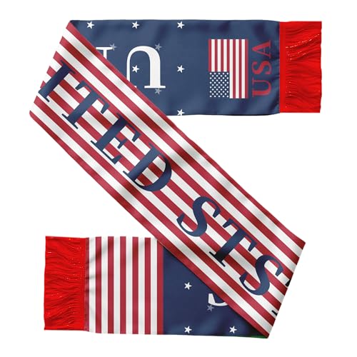 SNUWITH USA Flag Soccer Fans Scarves - 7x55 inch