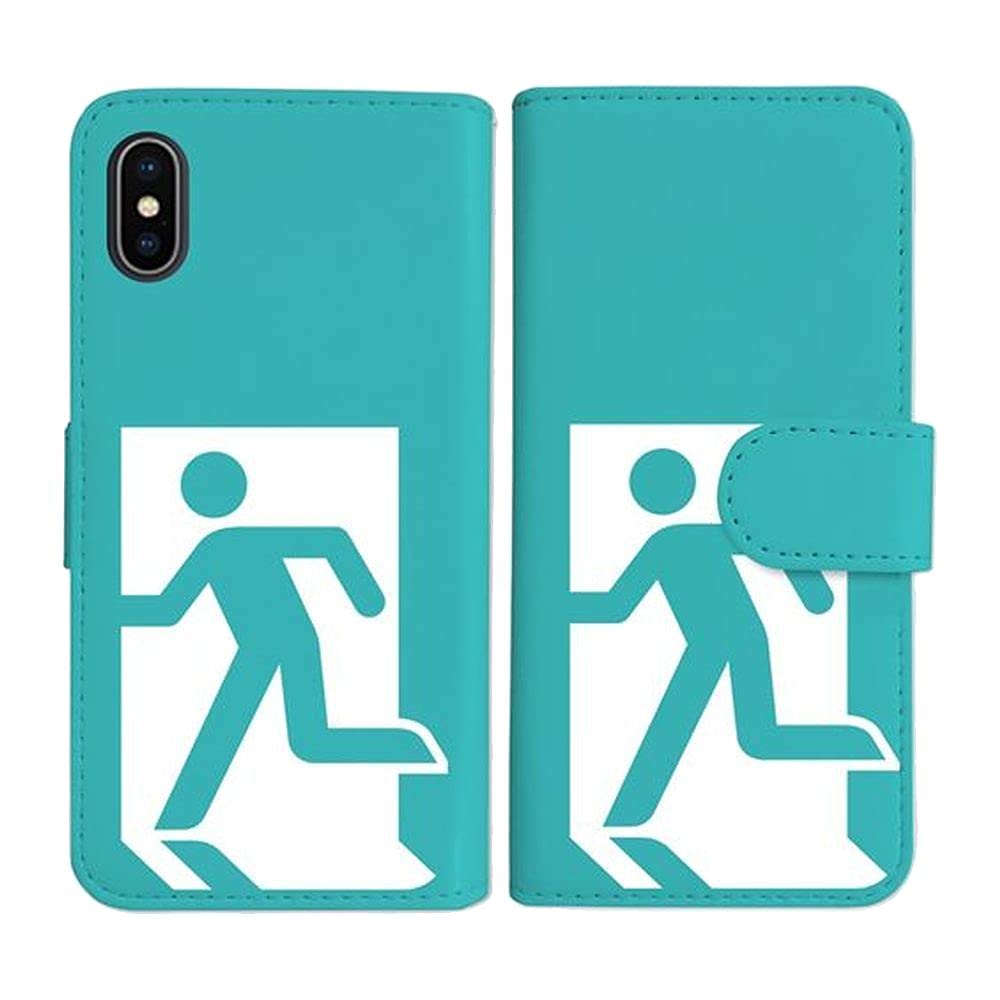 Amazon.co.jp: aquos wish/shg06対応ケース 手帳型 ブルー 非常口