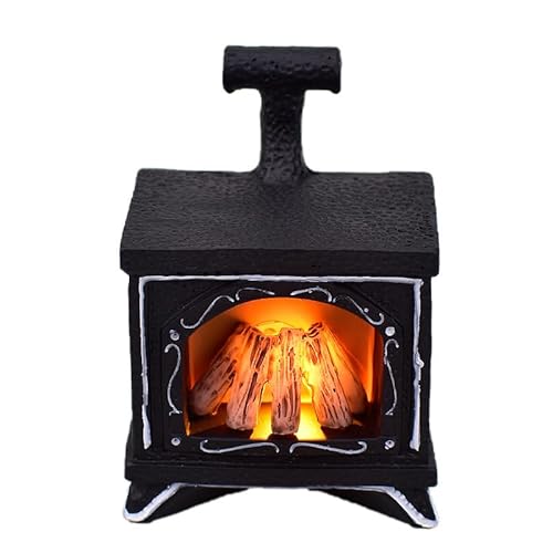 Johiux Wichtel Zubehör Weihnachten LED Wichtel Feuerstelle,Puppenhaus Wichtel Kamin Miniatur Stadtflamme Mini Lagerfeuer Wichtelzubehör Miniatur Wichtel Zubehör,Miniatur Weihnachten Lagerfeuer.