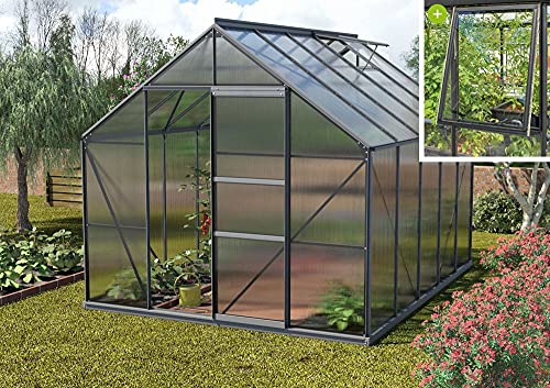 Vitavia Meridian 1 9900 HKP 6 mm, anthrazit Gewächshaus 2 Dachfenster 1 Seitenfenster Vitavia Meridian 1 9900 HKP 6 mm, anthrazit Gewächshaus 2 Dachfenster 1 Seitenfenster