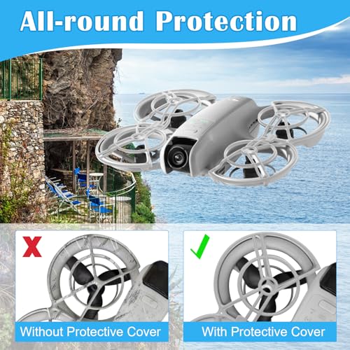 Image of Propeller Guard for Dji Neo, Premium Full Coverage Shield for DJI Neo Drone, Waterproof and Impact Resistant to Protect The Normal Flight of The Drone (Gray)