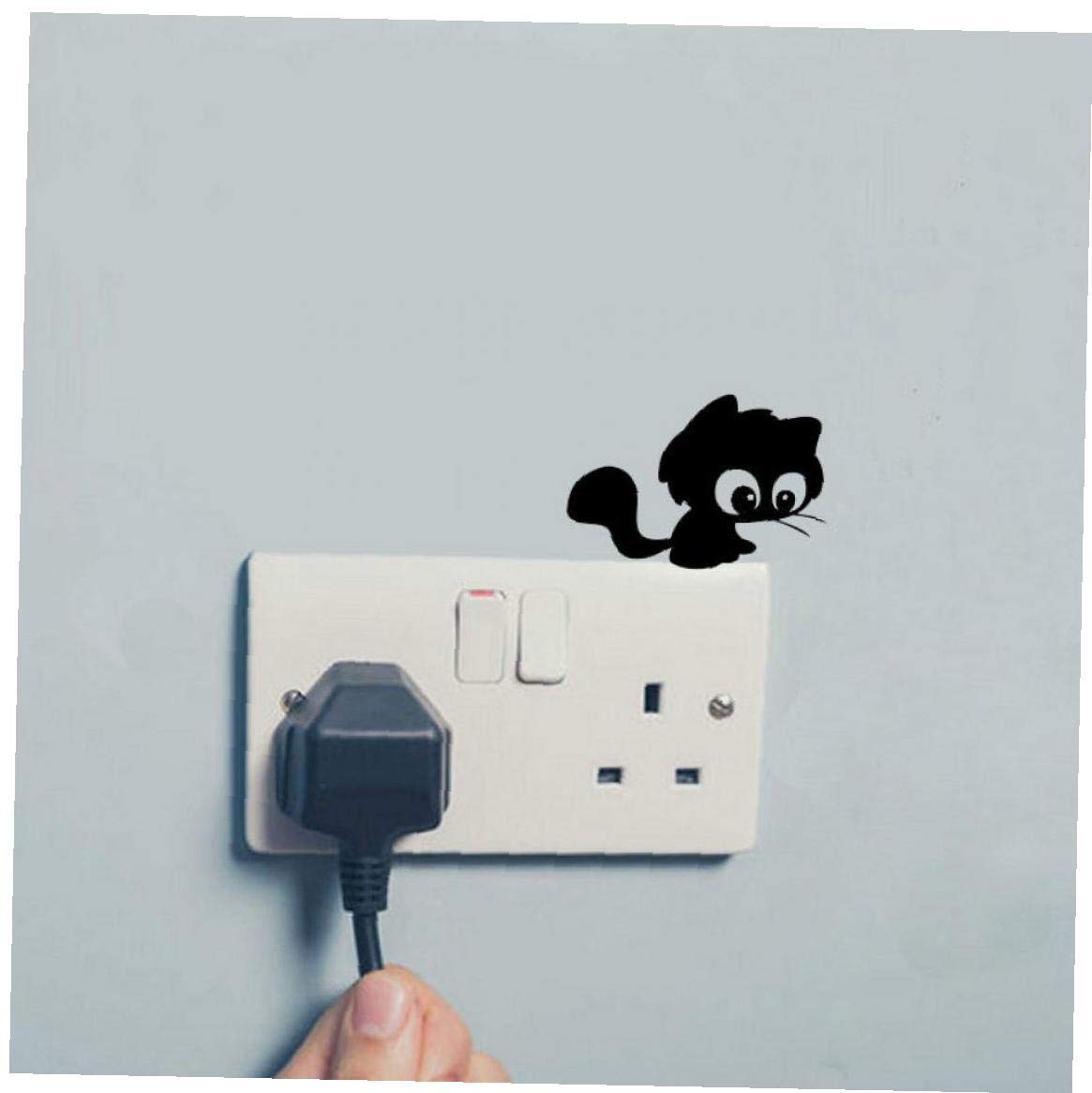 Autocollants Muraux Phosphorescents - Stickers Lumineux Pour Interrupteur Et Déco Chambre, Motifs Animaux (chat, Chien, étoiles) - 4