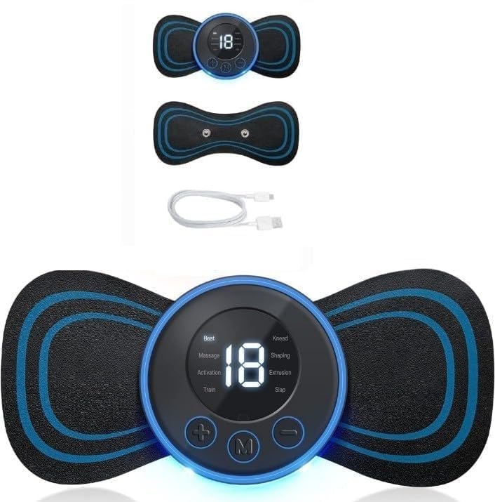 Image of Portable Whole Body Massager, Dual Neck Back Massager for Intense Pain Relief, Dynamic Fitness Workout Gear, Portable Mini Massager for Neck Back Waist Arms Legs Aches, Easy Use at Home, Black