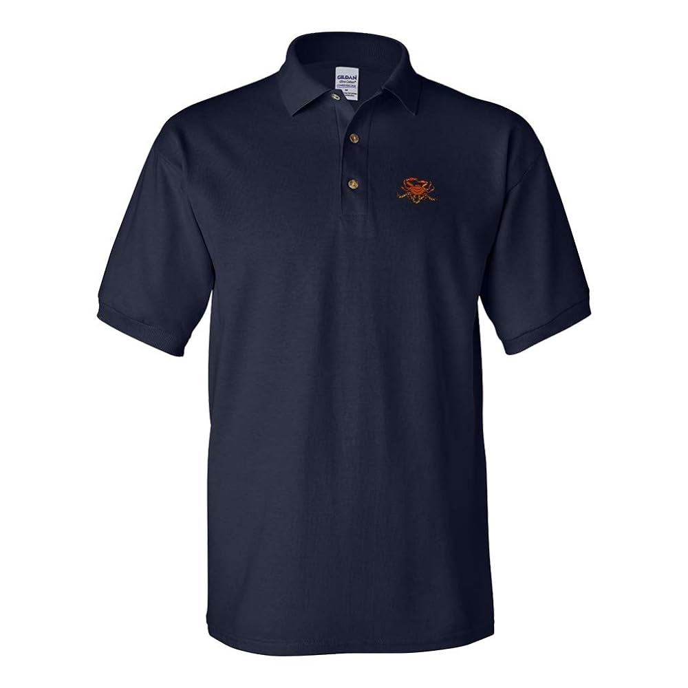 Amazon.com: Polo Shirt Crab B Embroidery Design Cotton Golf