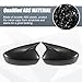 X AUTOHAUX 1 Pair Car Rear View Driver Passenger Side Mirror Cover Cap Overlay Black Carbon Fiber Pattern for Mazda 3 Axela 2014-2019 Mirror Guard Covers Exterior Styling Decoration Trims