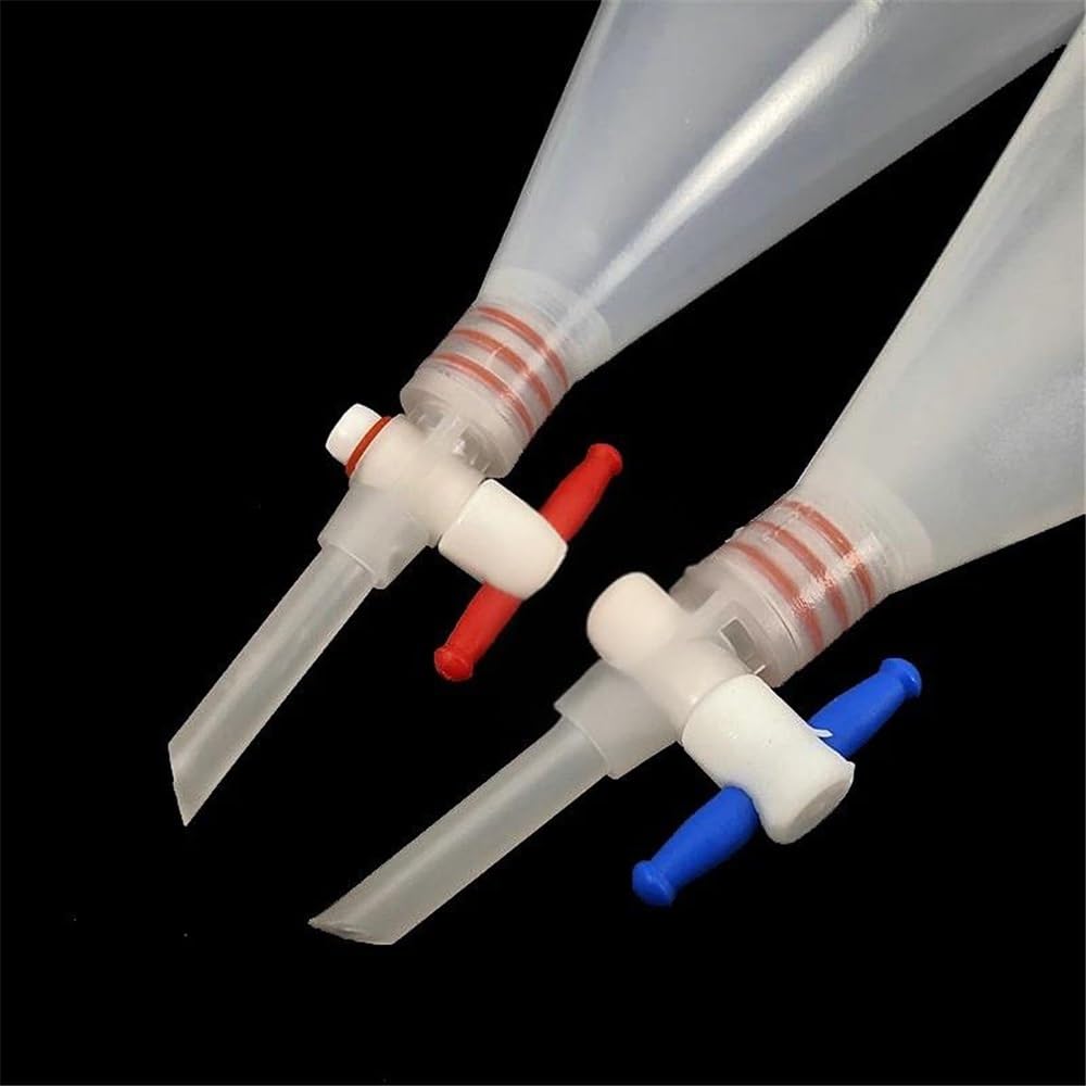 1 sztuka laboratorium 125 ml 250 ml 500 ml 1000 ml formowane tworzywo sztuczne Separatory PP lejek z tłokiem PTFE (1000 ml typ 2)