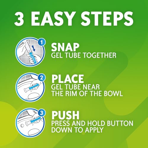 Image of Scrubbing Bubbles Fresh Gel Toilet Bowl Cleaning Stamps, Helps Keep Toilet Clean and Helps Prevent Limescale & Rings, Rainshower Scent, 1 Dispenser with 6 Fresh Gel Stamps (Pack of 6)