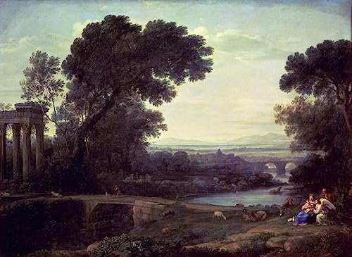 Impression d'art mural Claude Lorrain tableau midi déco chambre 60x90