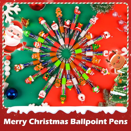 LiYiQ 100 Bolígrafos 4-en-1 Multicolor Tema Navidad miniatura 3