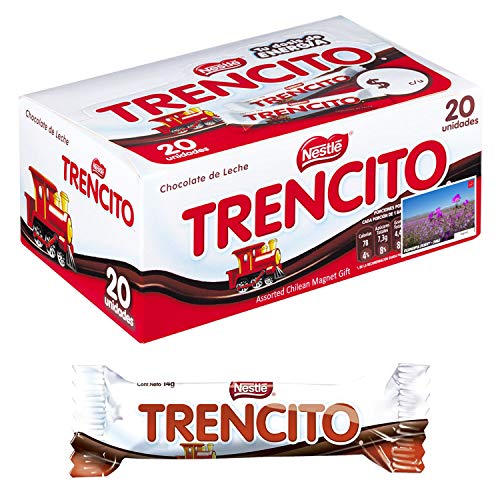 Chocolate Trencito Nestle 20 Mini Bars x 14 Grms Each Total 280 Grms (9.9 oz). Promoted Pack