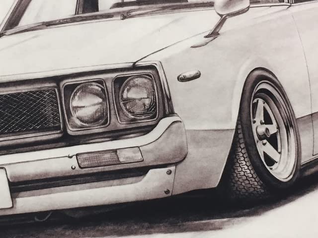 車の鉛筆画 木製フレーム付き Amazon.co.jp: 【 名車 ・ 旧車 イラスト 】日産 スカイライン