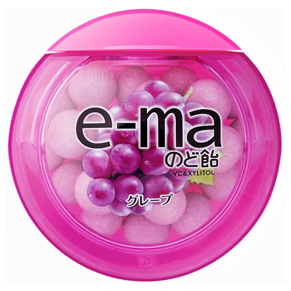 Amazon.co.jp: UHA味覚糖 UHAピピン e-maのど飴 容器 (グレープ) 33g×6 