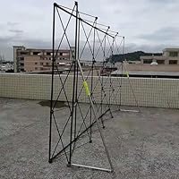 Jievmrs Pop Up Backdrop Banner Display Stand, Folding Tension Fabric Exhibition Booth Frame with Support Poles, Trade Show Background Truss Poster Riser