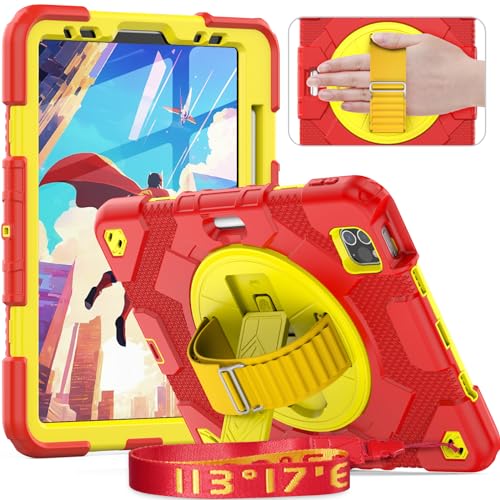 Coque antichoc iPad Air 11" Timecity rouge pour éviter les bris d'écran