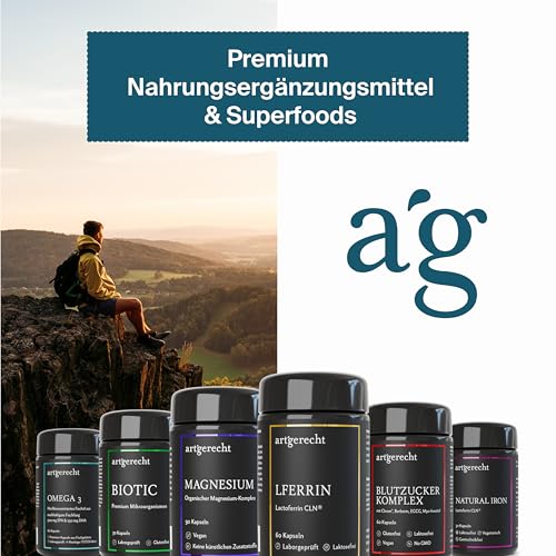 BLUTZUCKER KOMPLEX – 30 Kapseln mit Chrom zur Regulierung des Blutzuckerspiegels | Mit ALA, Grüntee-Extrakt EGCG, Berberin & Myo-Inositol | Unterstützt Stoffwechsel & Energie | Vegan & glutenfrei
