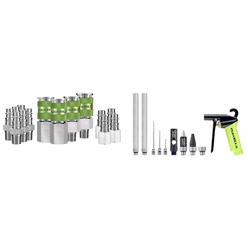 Flexzilla Pro High Flow Coupler & Plug Kit, 1/4" NPT, 14Piece