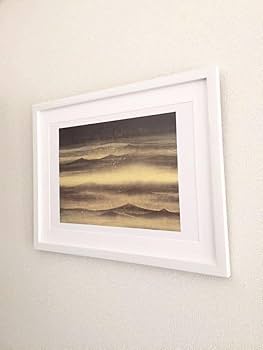 SALE(F6号) 千住博【月下の湖畔】肉筆/裏シール有り/岩彩/表サイン有/e Amazon.co.jp: 千住博絵柄20種展開「波月映」オフセット印刷物