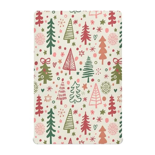 BOESI Crib Sheet, Unisex Crib Sheet, Soft and Comfortable for Standard Crib and Toddler Mattress, Christmas Tree