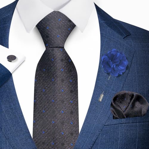 Image of joy alice 70 Colors Ties Set Men Mixed Color Necktie Handkerchief Cufflinks Brooch 3.15 Formal