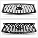 PartsFlow Front Bumper Upper Grille Gloss Black Mesh Grill W/Sensor Hole W/Camera Hole Compatible With 2018-2023 Infiniti Q50 F23106HH0C