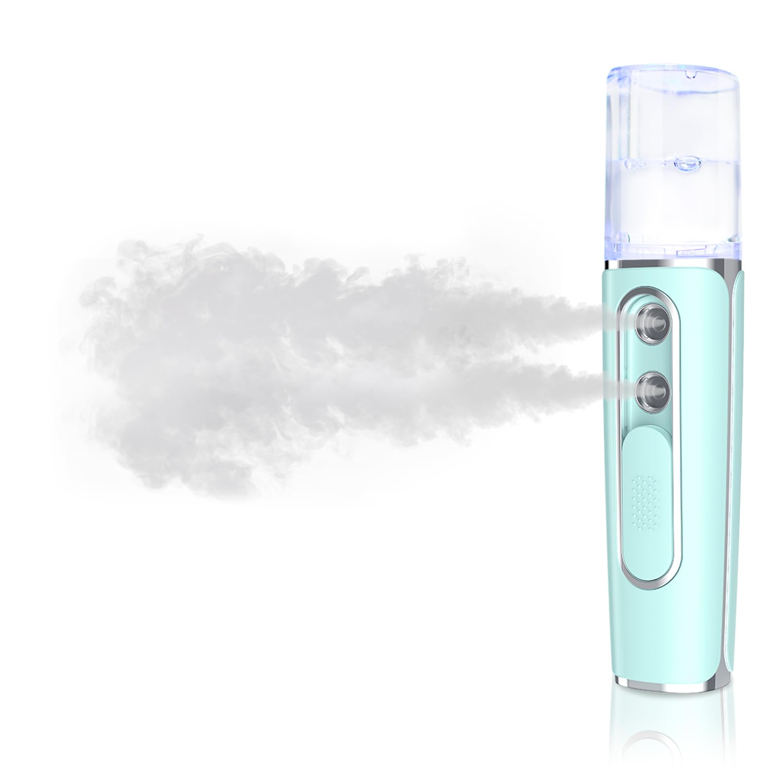Withthesun Nano Facial Steamer, Portable Face Steamer with 2 Spray Nozzle, USB Rechargeable, Visual Water Tank, Nano Mister for Eyelash Extensions, Skin Care, Daily Makeup, Face Hydrating (FM-Blue)