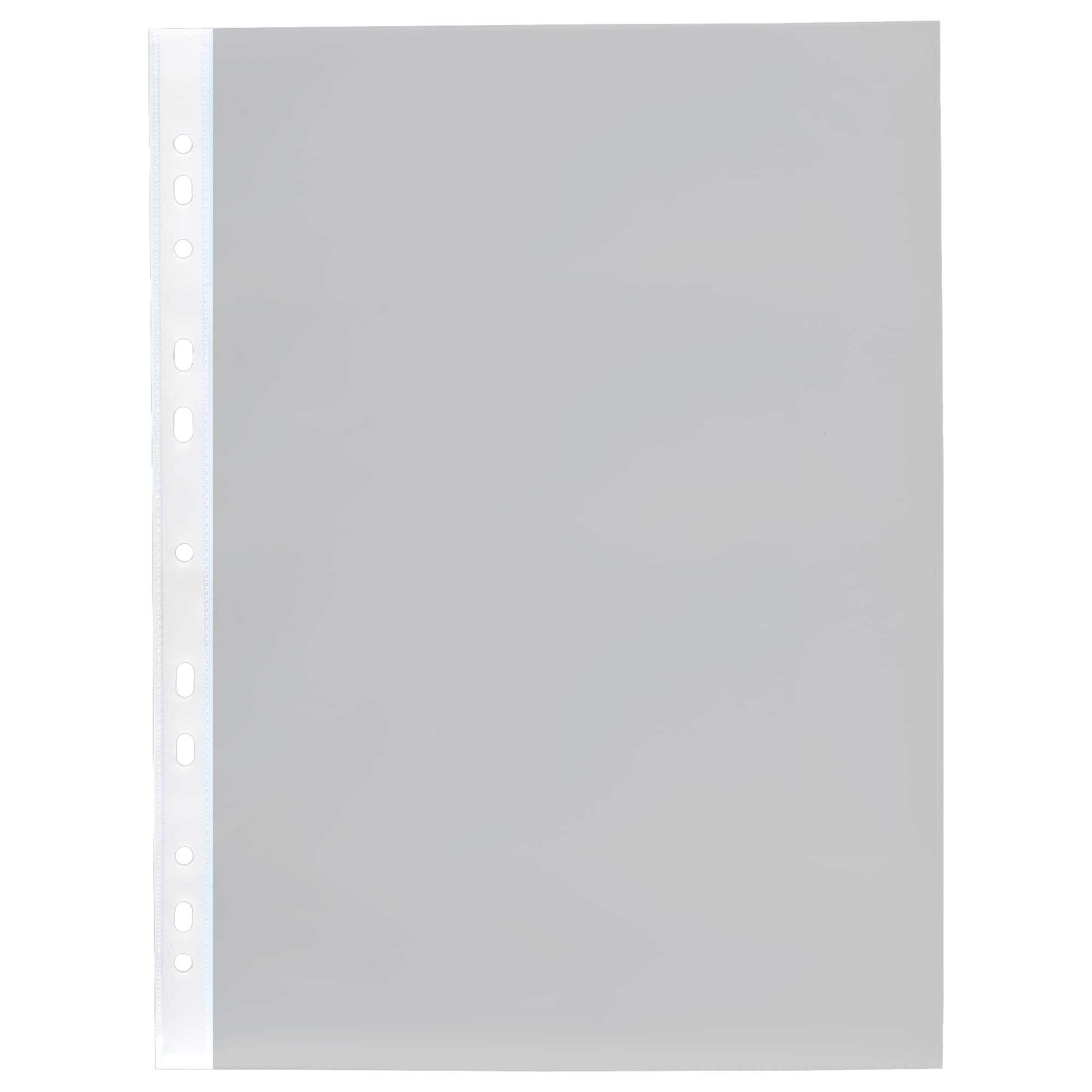Idena 90371-500 unidades bolsillos transparentes A4 granulados, bolsillos para folletos de plástico de 40µ, a prueba de documentos, láminas transparentes con perforación universal