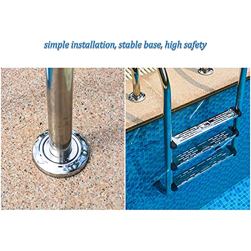 Barandal de piscina de acero inoxidable con dos peldaños miniatura 4