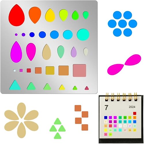 INFUNLY Plantilla de metal para joyería con forma de lágrimas, plantilla geométrica de 6.15 pulgadas, plantillas de metal para pintura,