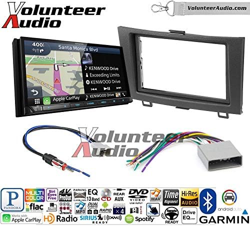 Volunteer Audio Kenwood DNX874S Double Din Radio Install Kit with GPS Navigation Apple CarPlay Android Auto Fits 2012-2016 Honda CR-V (Without Factory Amplified Systems)