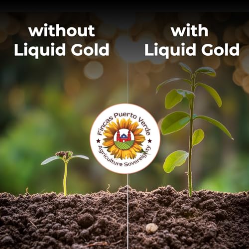 Fincas Puerto Verde 659459431400 Liquid Gold - Organic 100% Vegan Non-Gmo Liquid Compost - Soil Fertilizer/Biostimulant, Enhancer & Conditioner & Root Booster With Fulvic Humic Acid For Vegan Gardeners thumb #3