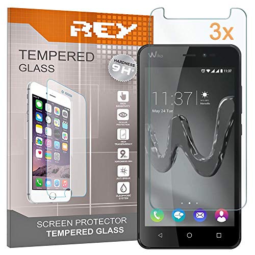 REY [Lot de 3] Verre Trempé pour WIKO Freddy, Protecteur d'écran qualité supérieure