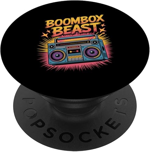 Miniatura 8 de Boombox Beast Retro 80s 90s Hip Hop Boom Box PopSockets PopWallet for MagSafe