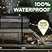 15 Cubic Ft Car Rooftop Soft Shell Cargo Carrier, 100% Waterproof - Car Storage for All Vehicle with/Without Racks - Attached Anti Slip Mat, Storage Bag, 4 Door Hooks & Straps, Lock