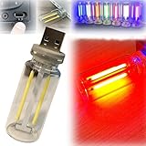 MYNOCK Retro Car Lamps, Retro-Inspired Interior Mood Lamps, Car USB Light Bulb, Plug-In USB Automotive Interface Charging Night Lamps, USB Retro Car Lamps (Red)