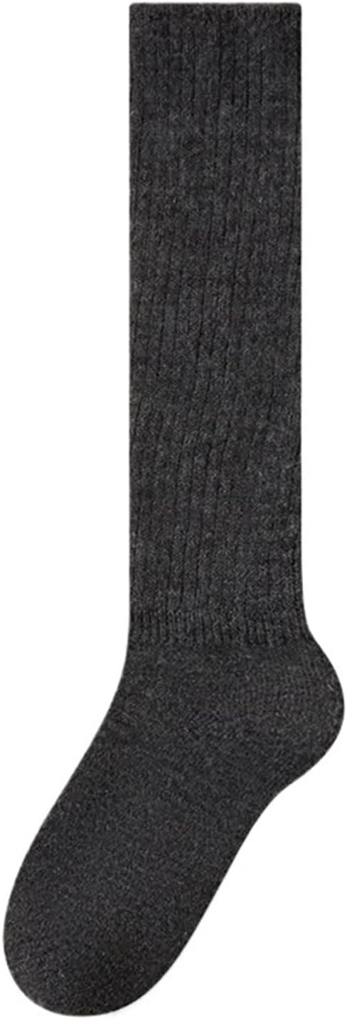 Over The Knee Socks 4 pair Soft Wool Long Socks Women Autumn Winter Cashmere Solid Knitted Stocking For Women