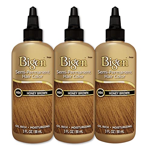 Color de cabello semi permanente HB4 Honey Brown Bigen 3 Pack miniatura 1