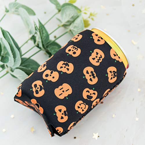 HaiMay 10 Pieces Halloween Beer Can Sleeves Beer Can Coolers Neoprene Drink Cooler Sleeves for Cans and Bottles, Festival Styles - Thumbnail 7