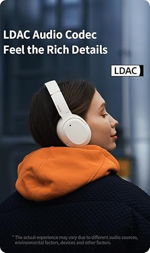 Miniatura 8 de Edifier W820NB Plus - Auriculares con cancelación activa de ruido, llamadas claras con reducción de ruido profunda, auriculares Bluetooth con LDAC