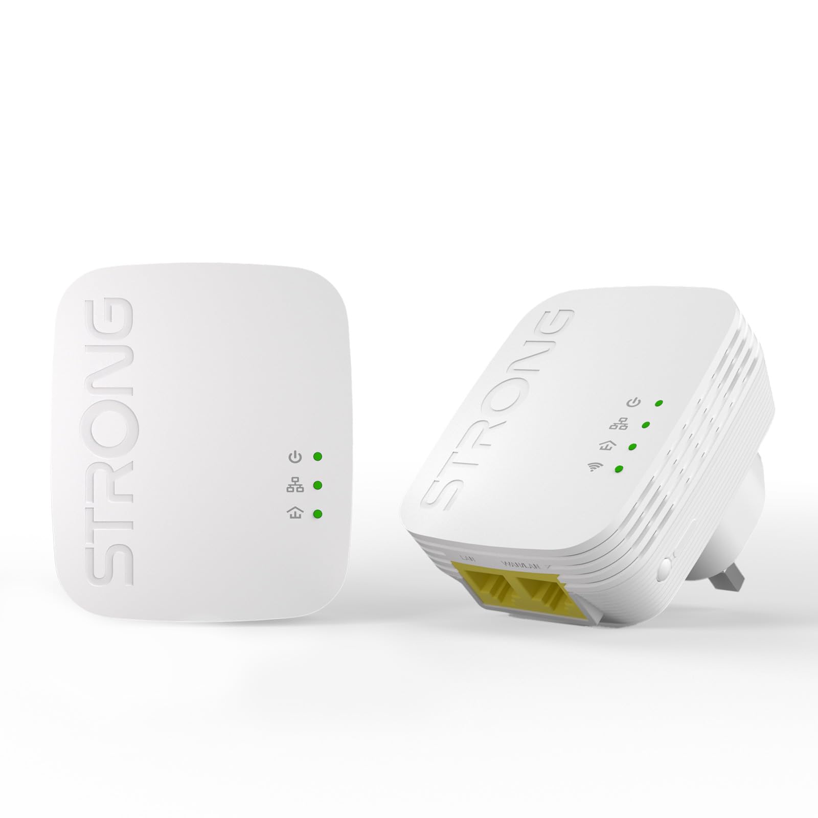 STRONG AV600 Powerline WLAN Kit, WiFi 300 Mbit/s, 2 Ethernet LAN-Ports