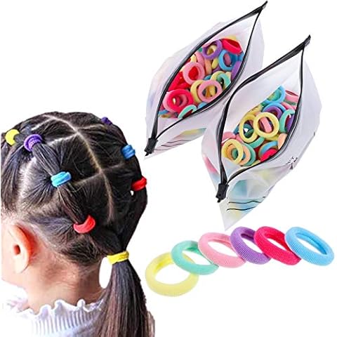 Phoetya Baby Hair Ties, 200 Pcs Elastics Candy Color Baby Hair Bands and Multicolor Ponytail Holders Hair Accessories for Kids Girls Cover