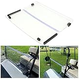 HECASA Windshield Compatible with 1986-1994.5 EZGO Marathon Gas or Electric Carts Fold Down Windscreen Clear